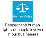 Human Rights: Respect the human rights of people involved in our businesses
