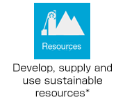 Resources: Develop, supply and use sustainable resources*
