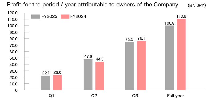 Profit for the period / year attributable to owners of the Company
