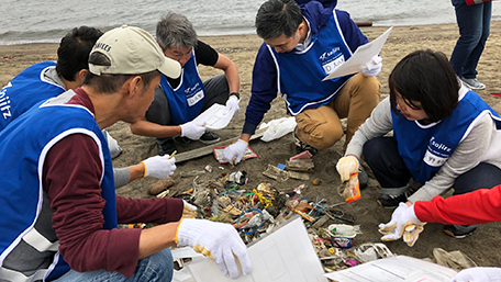 日本：海ゴミ調査・清掃活動