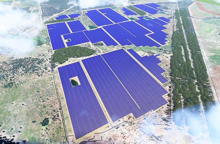 太阳能发电站竣工预想图